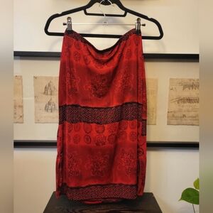 Charlotte Russe Women's Vintage multi Skirt midi